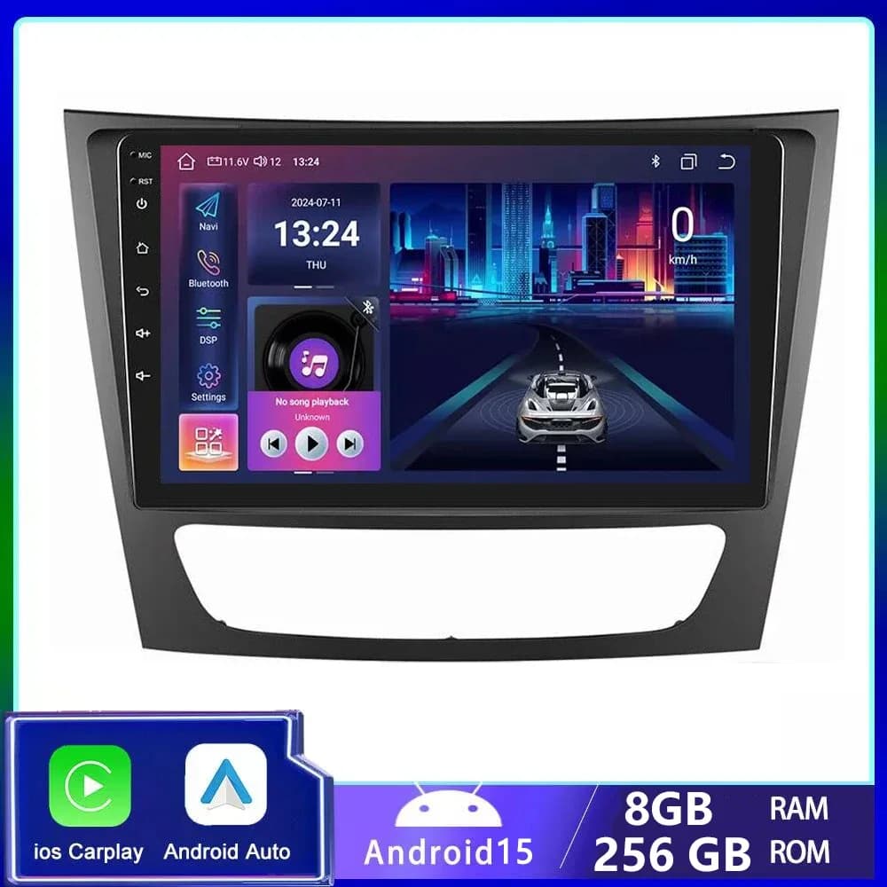 Android 15 Autoradio Per Mercedes Benz Classe E Classe E W211 E200 CLS 2002 2003 2004-2010 Lettore Video Multimediale di Navigazione