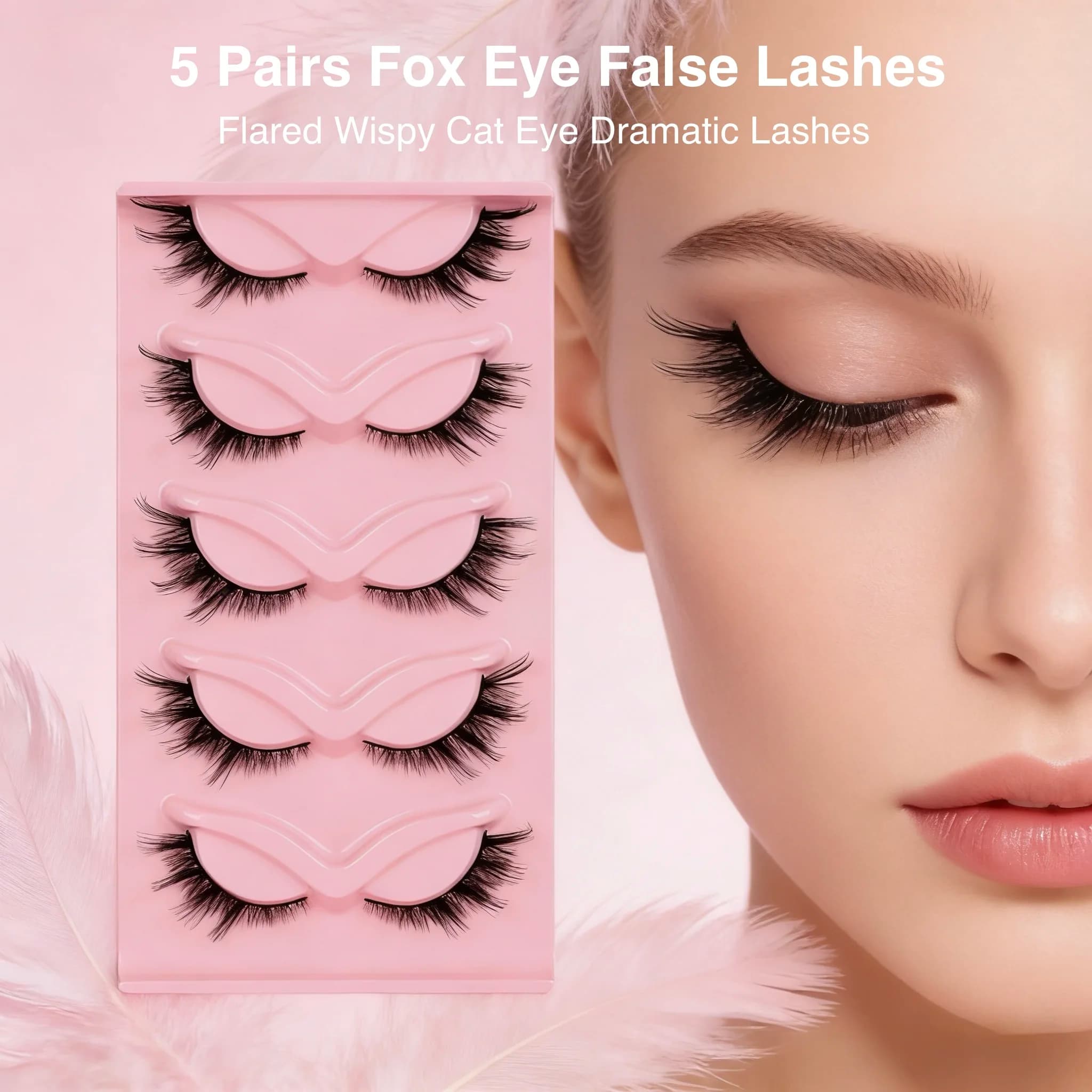 Fake Eye Eyelashes, Extension Eyelashes to D Curl, Eye Eye Eyelashes of Natural Cats and Voluminous, Reusable for Make-up