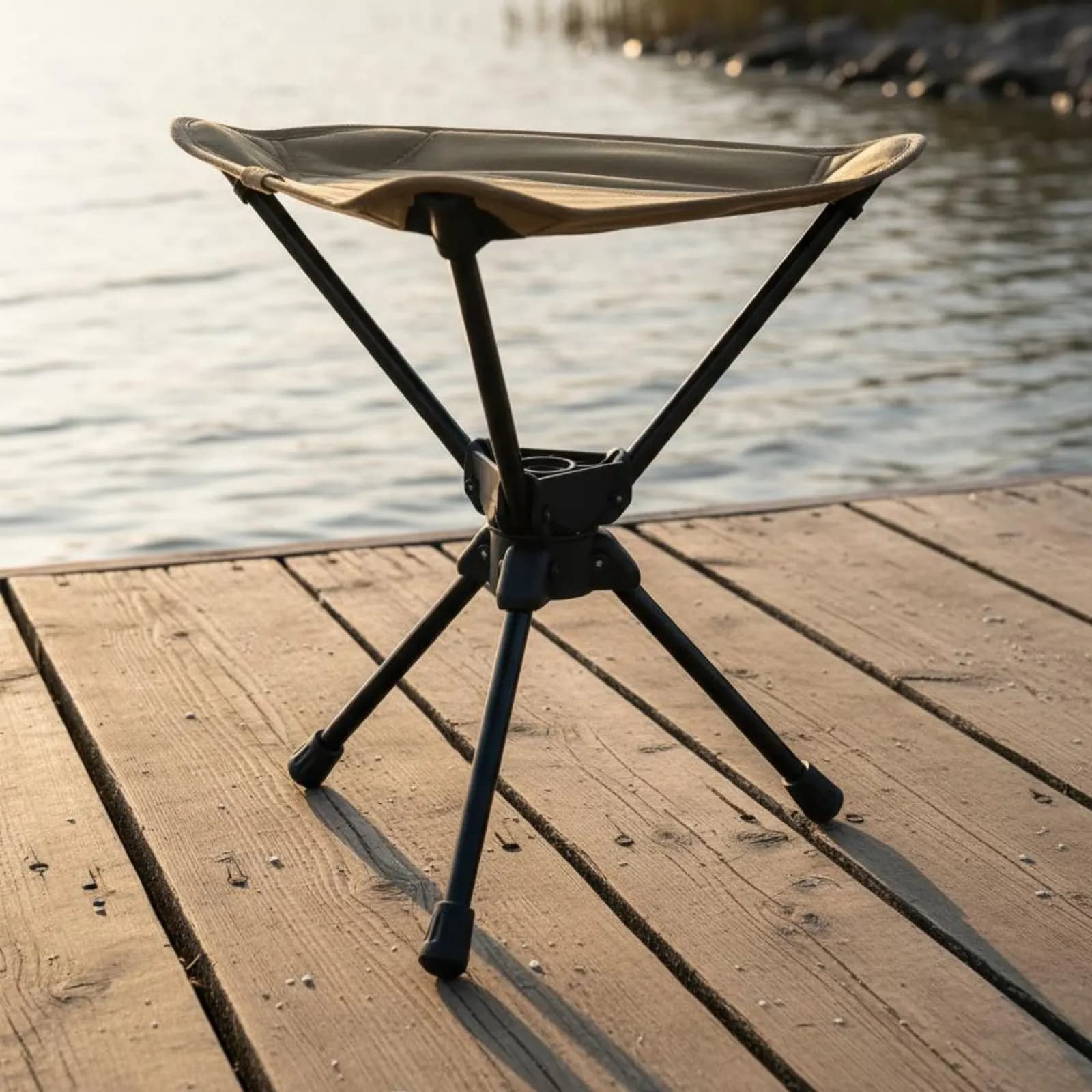 Lightweight Foldable Fishing Stool, Portable Design, Treppiede Mini Stool, Portable Camping Seat with Anti-slip Feet for Artists