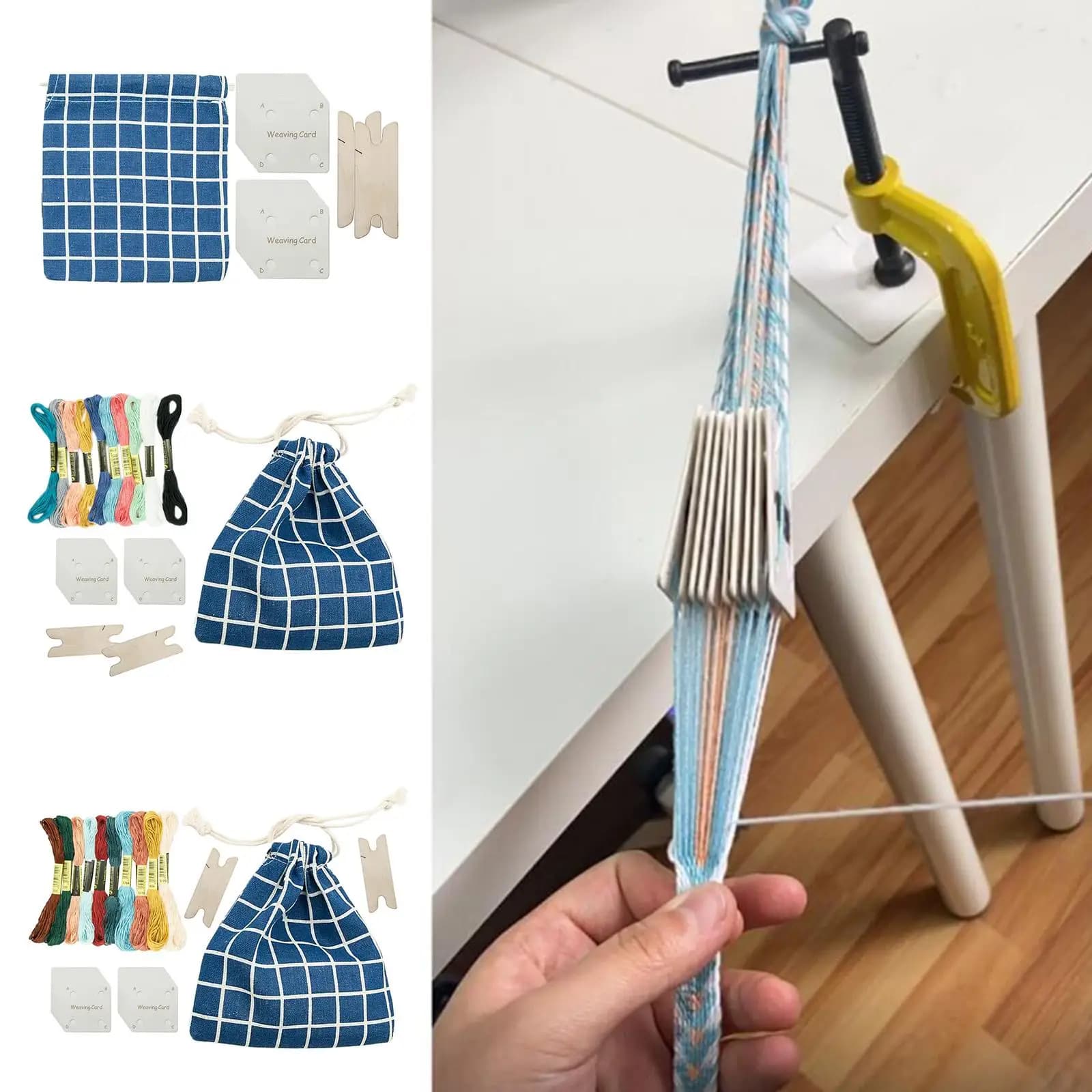 Weaving Cards Tablet Paper Loom Cards Set Smooth Surface for Loom or Inkle Loom DIY Craft Set for Beginners