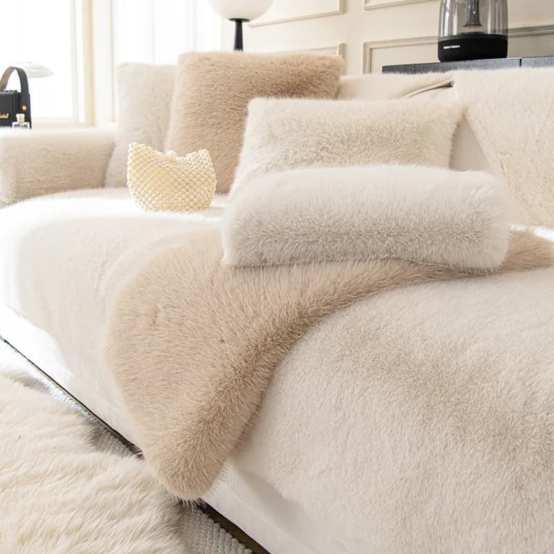 Luxury Solid Fame Velvet Velvet Sofa Cushion Fodera for French hot sofa for autumn and winter Soft dust cover in non-slip plush