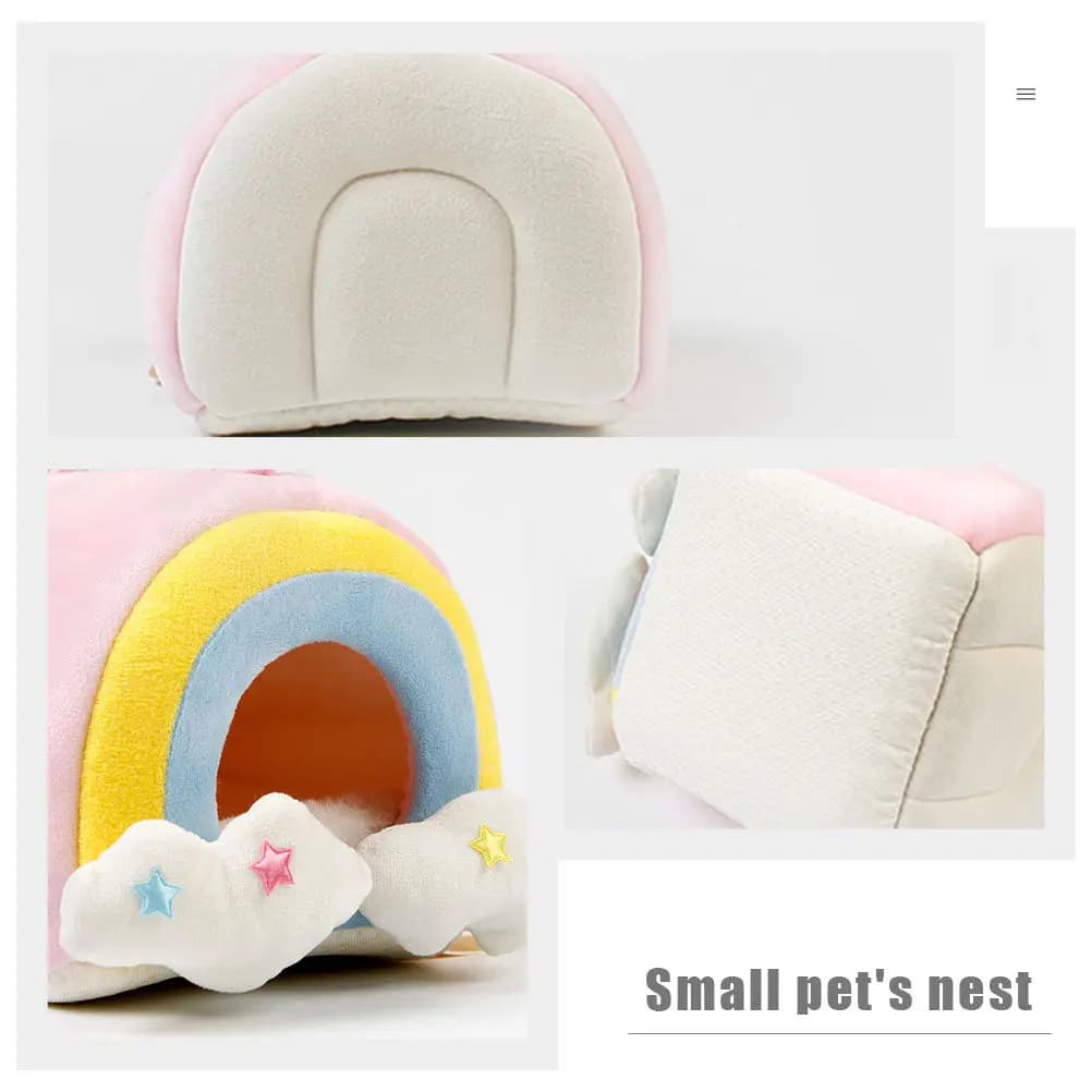 Nido in cotone per animali domestici, sacco nanna caldo, nido invernale per piccoli animali, hamster, riccio, ratto, porcellino d'India, nascondiglio, amaca per hamster