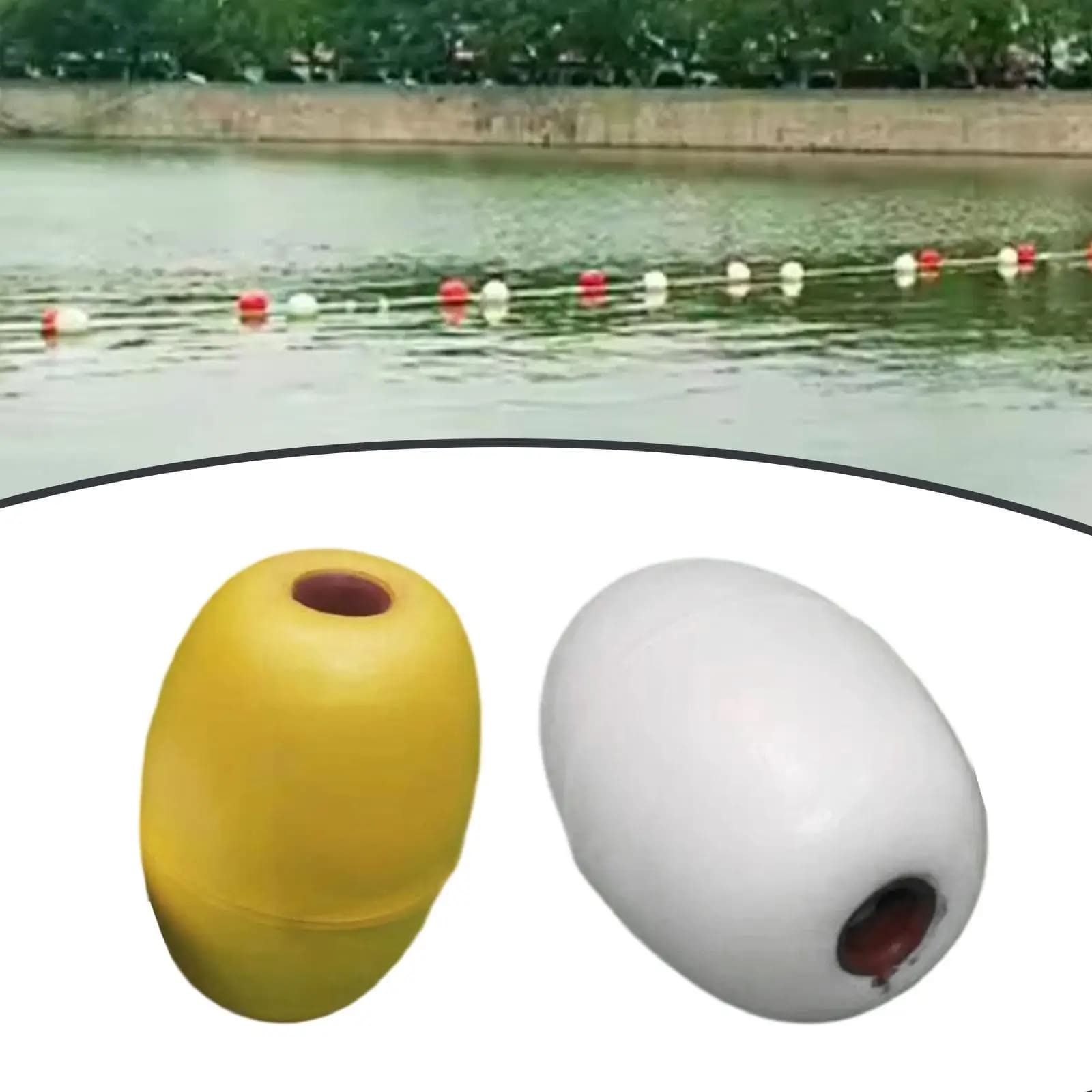 Ancoraggio per canoa e kayak, galleggiante, corda, palla, a forma di oliva, boa per ancoraggio per barca, galleggiante