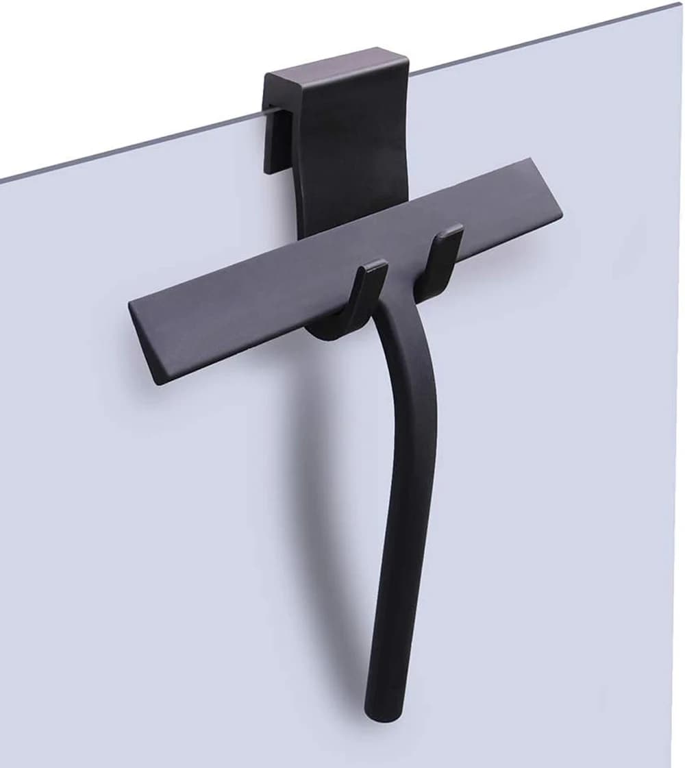 Spatola in Silicone Nero Opaco per Pulizia Senza Aloni, Ideale per Vetri, Porte Doccia, Specchi, Piastrelle e Finestrini Auto