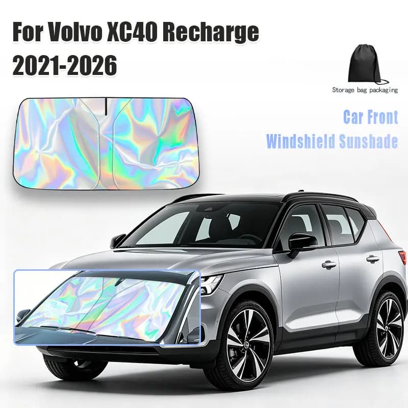 For Volvo XC40 Recharge 2021-2026 Car Windshield Sunshade Cover Front Window Sun Shade Visor Auto Interior UV Protection