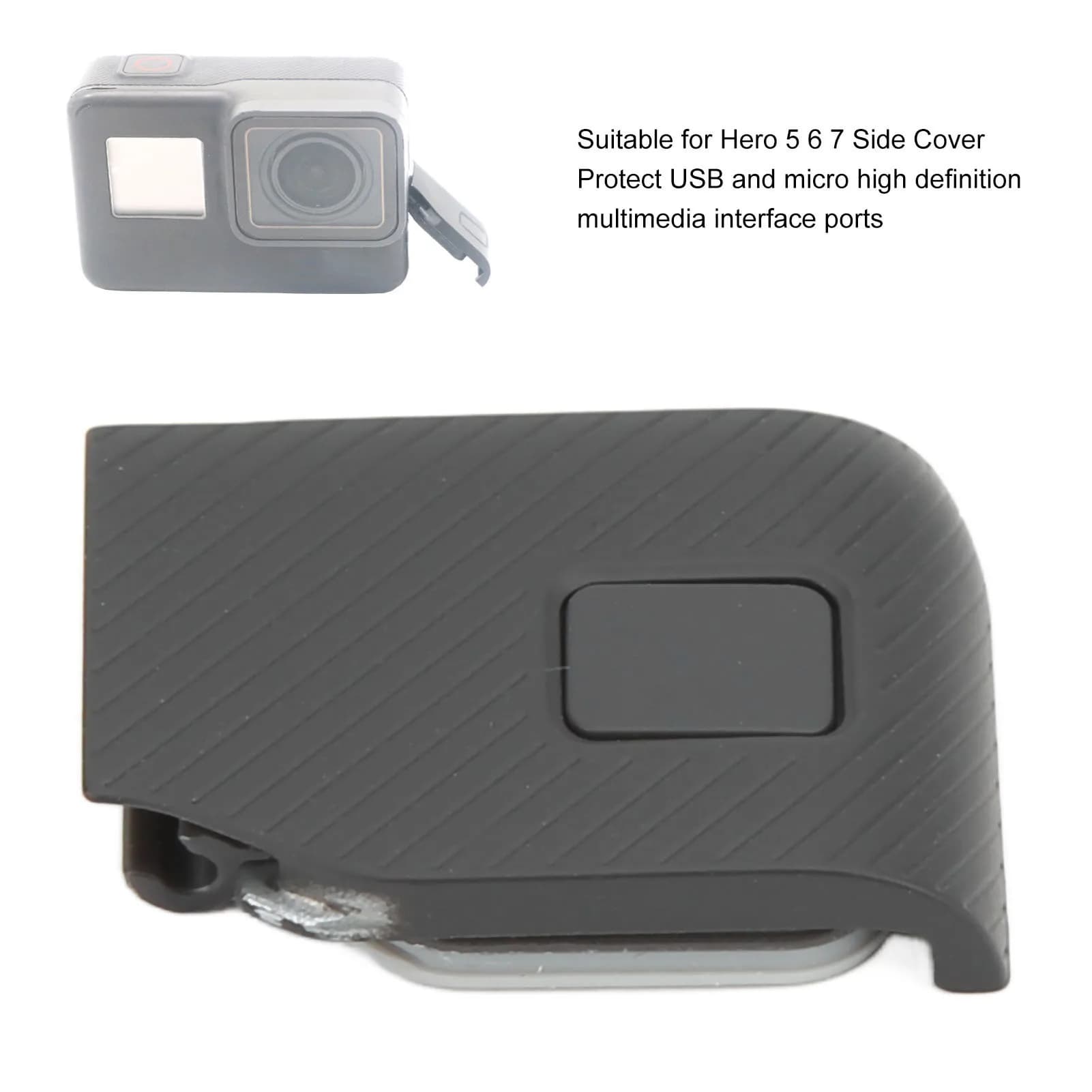 Replacement Side Door USB Port Side Door Case Cover for Hero 5 6 7 Action Camera Accessory Side Door Cover for Hero 7