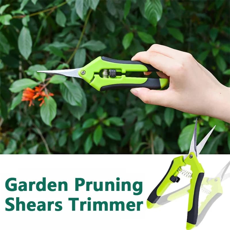 Durable Stainless Steel Professional Garden Scissors with Straight Blades, Low Strength Shears for Flowers, Coppers and Fruit