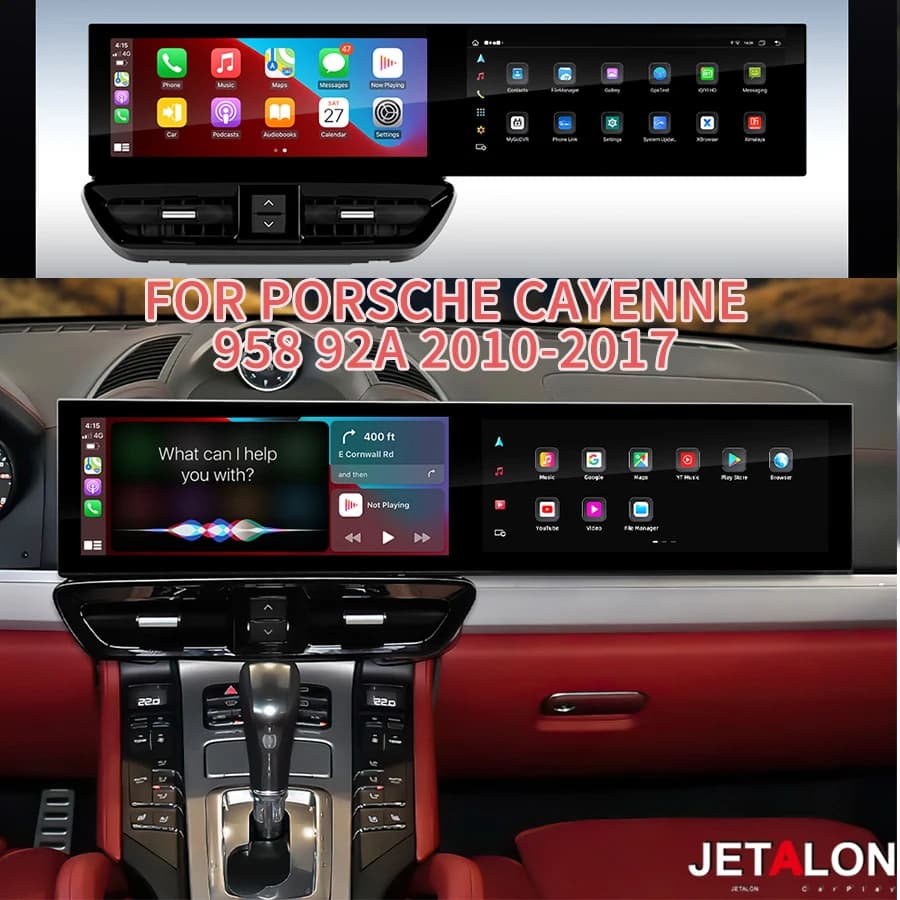 Dual Screen Car Radio For Porsche Cayenne 958 92A 2010-2017 Android Auto Carplay Multimedia Video Player Navigation GPS HeadUnit