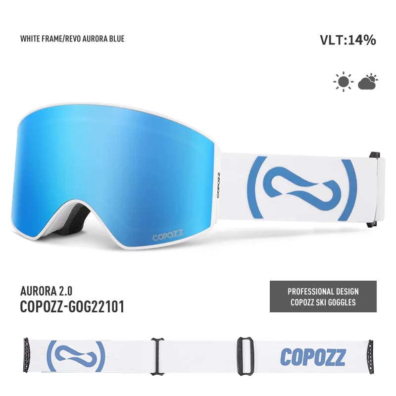 COPOZZ Nuovi Occhiali da sci magnetici Cambio rapido Anti-appannamento UV400 Occhiali da snowboard Lente a doppio strato Occhiali da sci per uomo Donna Uomo