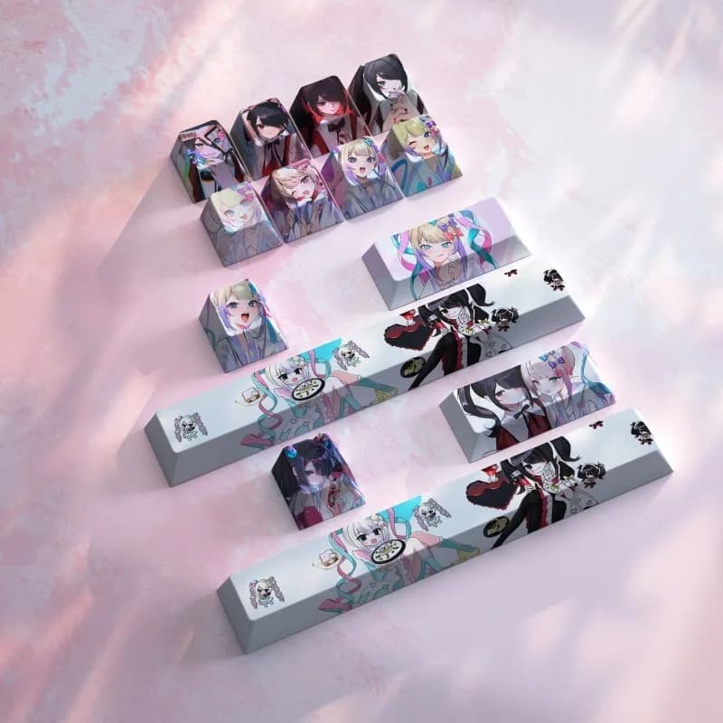 NEW NEEDY GIRL OVERDOSE Theme Anime Keycaps Mechanical Keyboards Cute PBT Custom Keycap PC Gaming Keyboard Accessories Gifts