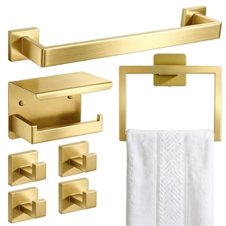 Set di Accessori per Bagno in Acciaio Inox Spazzolato, Portasciugamani da 16 Pollici, Supporti per Asciugamani, Versione Aggiornata