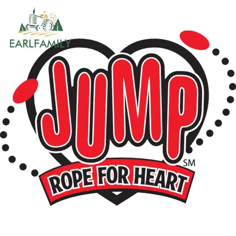 EARLFAMILY 13 cm x 9.8 cm for heart jump rope Decalcomania for car Vinyl car sticker Waterproof bumper decoration 3D car stickers