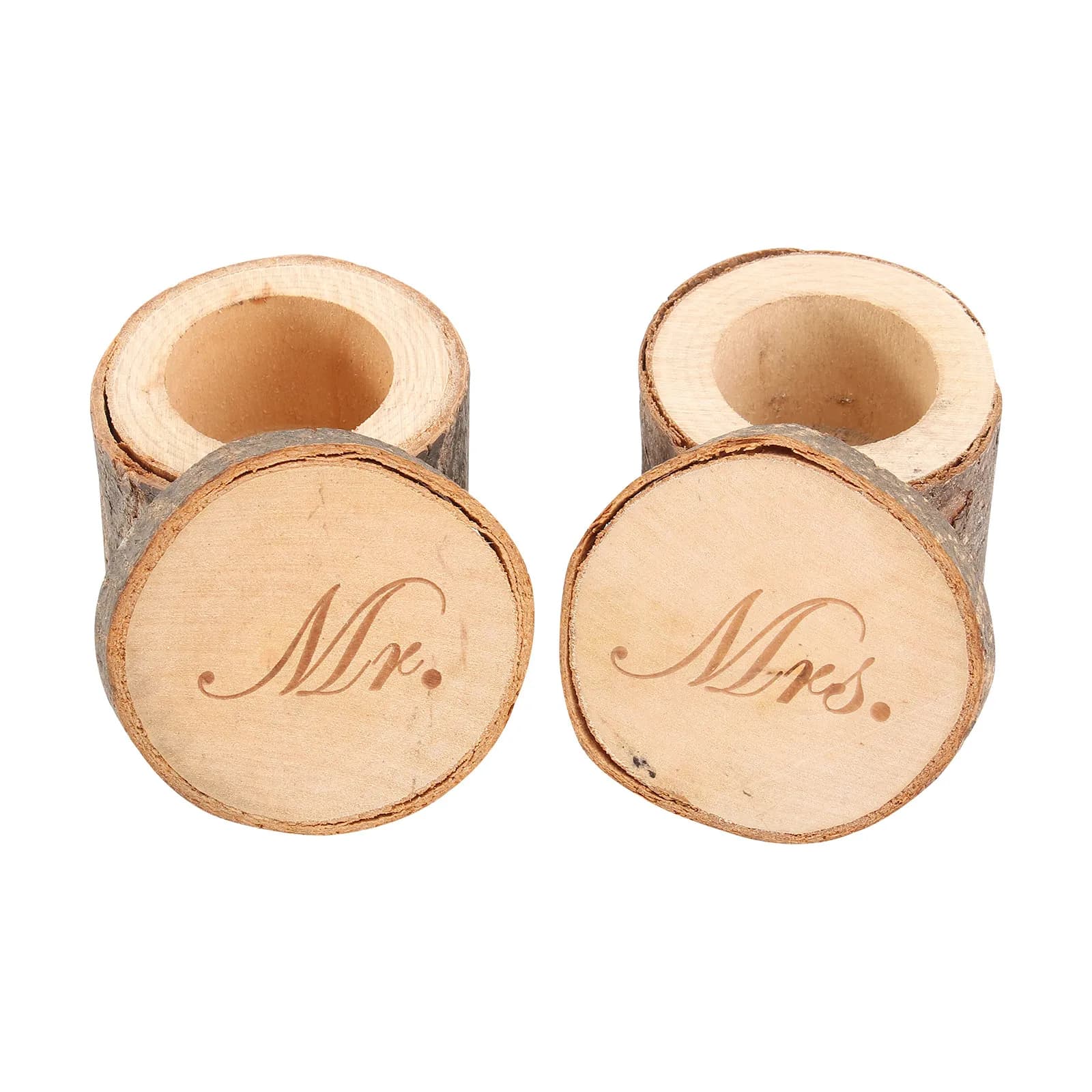 2Pcs Wooden Printed Mr Mrs Wedding Ring Box Rustic Shabby Chic Ring Pillow Bearer Box Vintage Style Wedding Ceremony