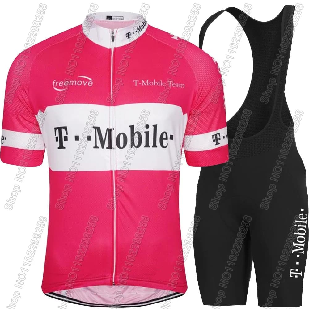 Germany Cycling Jersey 2025 Men's Set T-Mobileful Team Cycling Clothing Road Bike Shirts Cycling pants MTB Ropa Maillot