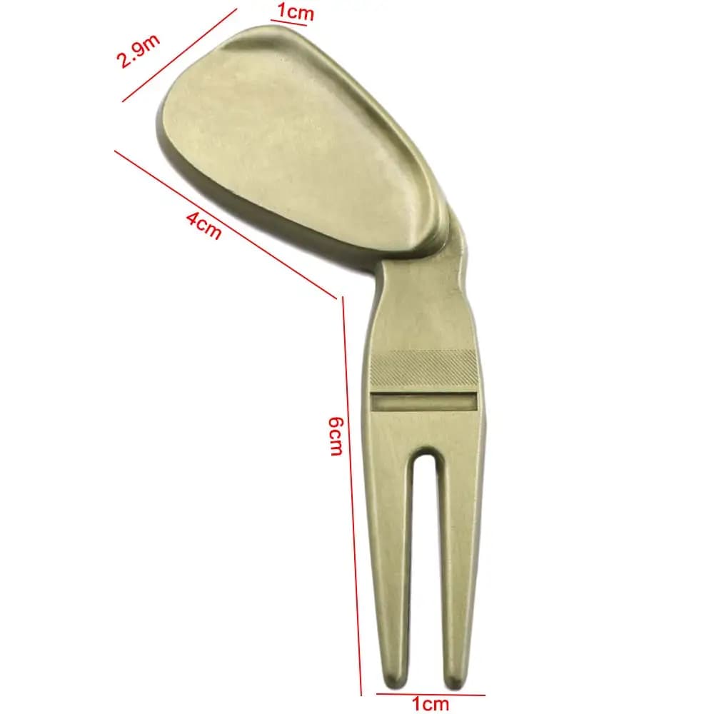 Golf Divot Tool Spacecraft Golf Green Fork Magnetic Portable Divot Fork Zinc Alloy Multifunctional Golf Ball Fork Bottle Opener