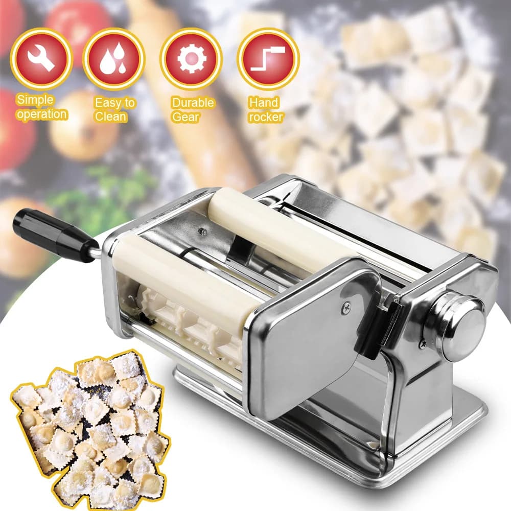 Macchina per la stampa di pasta e pasta per utensili da cucina per ravioli manuale in acciaio