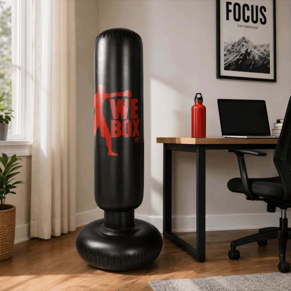 PVC Inflatable Punching Bag Freestanding Stable Base Freestanding Boxing Bag Standing Shock Absorbent Standing Punching Post