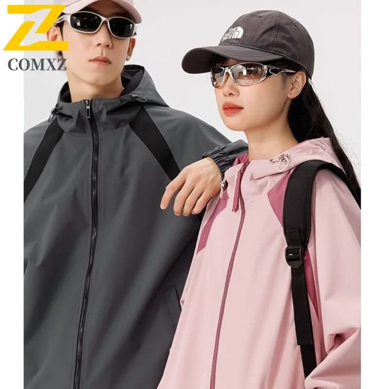 COMXZ 2024 Autumn Man Hoodie Trendy Elegant Casual Versatile Fashion Light Waterproof Coat