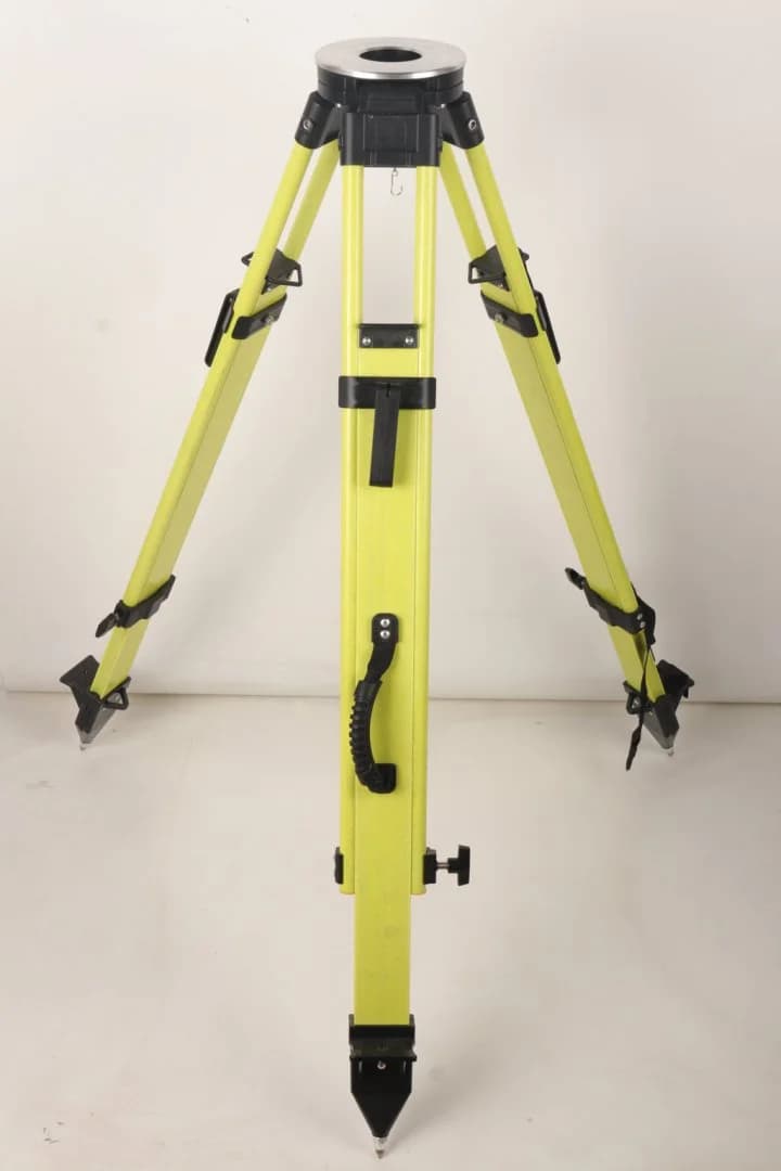 Heavy Duty Fiberglass Round Leg Tripod RTF30B-BCDBK Round Head Surveying Stand for Total Station, Theodolite&Measurement