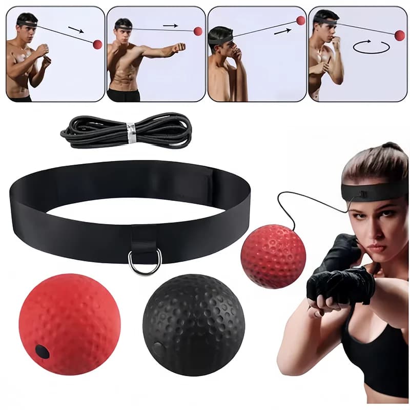 Palla da Boxe Riflessa per Bambini - Palla da Allenamento con Fascia per la Testa, Opzione Gioco Singolo e Interazione Genitore-Figlio per Reazioni e Colpi