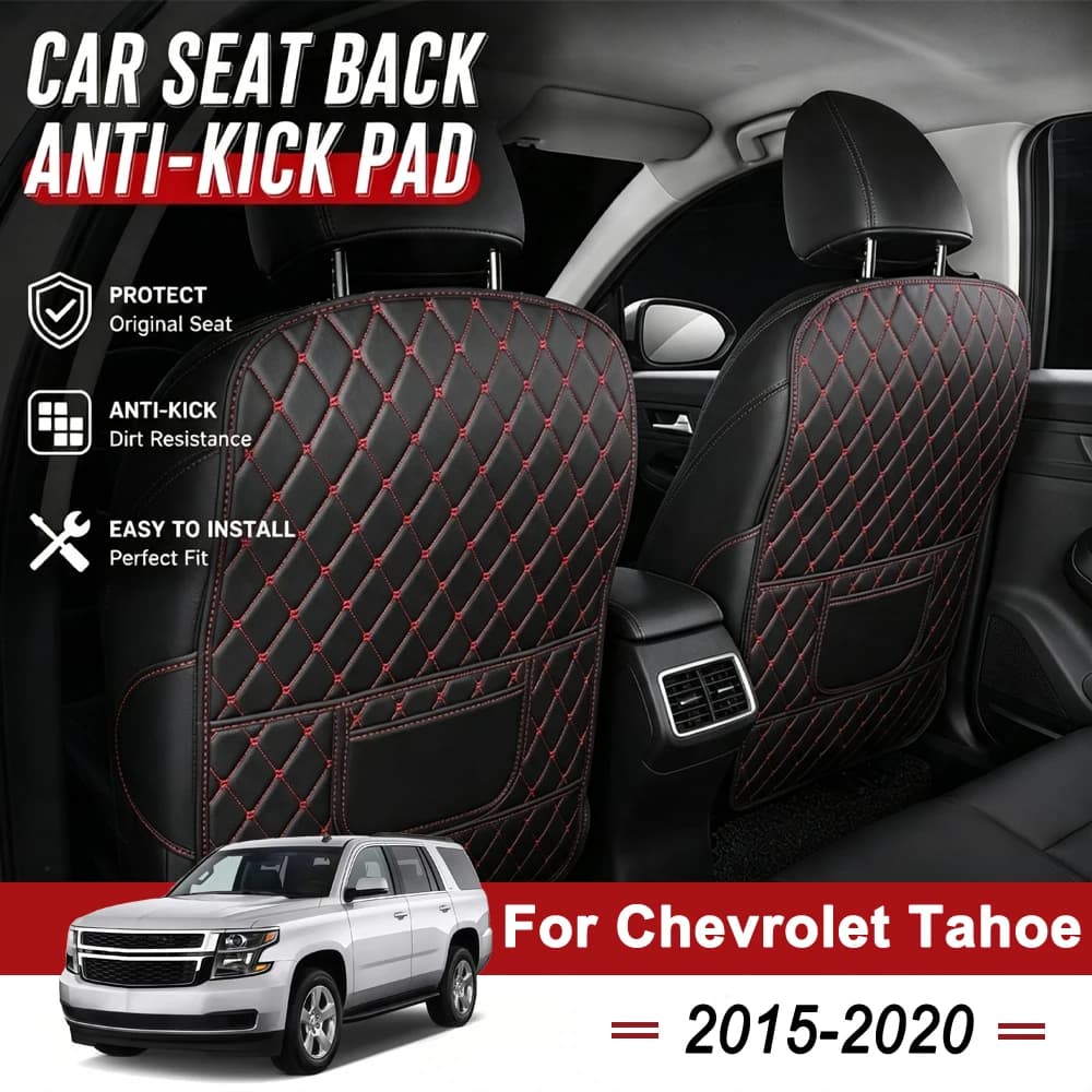 Car Seat Back Protector Pad For Chevrolet Tahoe 2015-2020 Kick Leather Seat Backrest Cover Auto Interior Accessories
