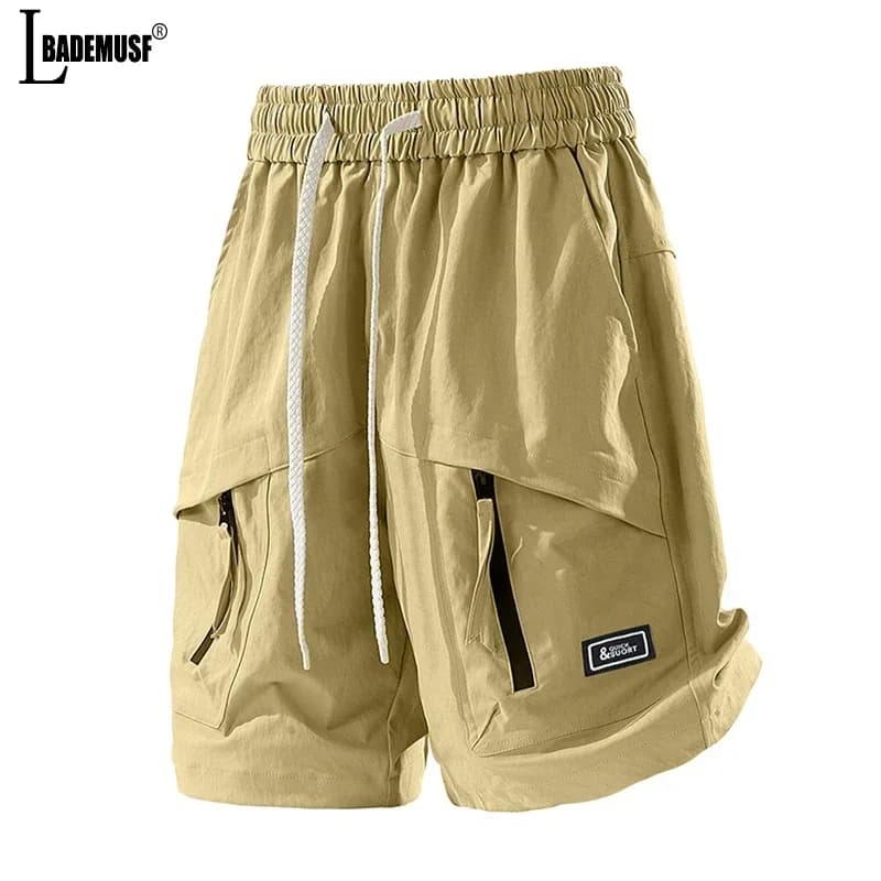 Men's summer casual cargo shorts Men's wide style shorts Fashion Solid Comfort Sports pants Men's outdoor breathable shorts