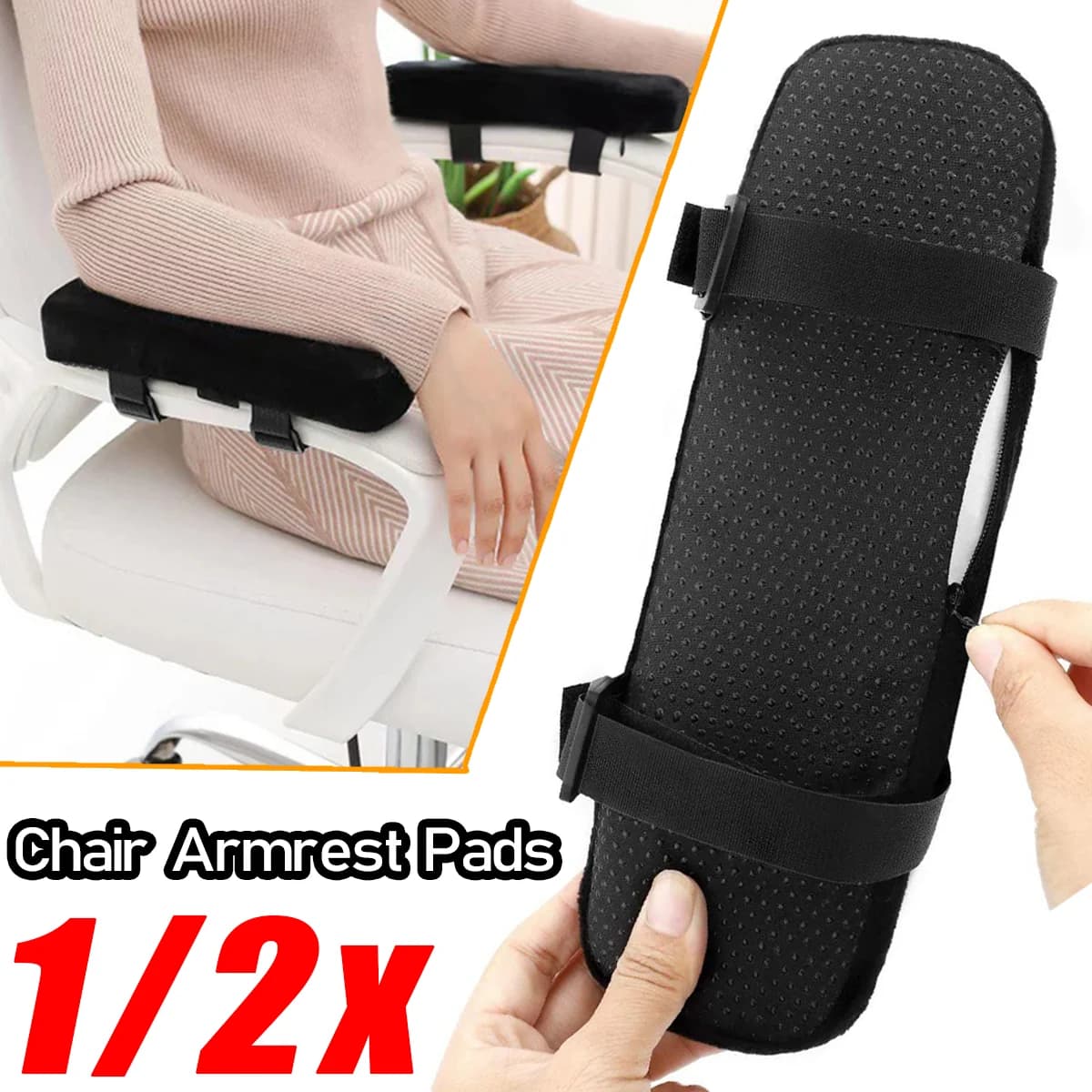 Cuscino per bracciolo per auto 1/2 pezzi con fondo antiscivolo Cuscino in memory foam premium Accessori per auto morbidi e confortevoli per la maggior parte dei veicoli