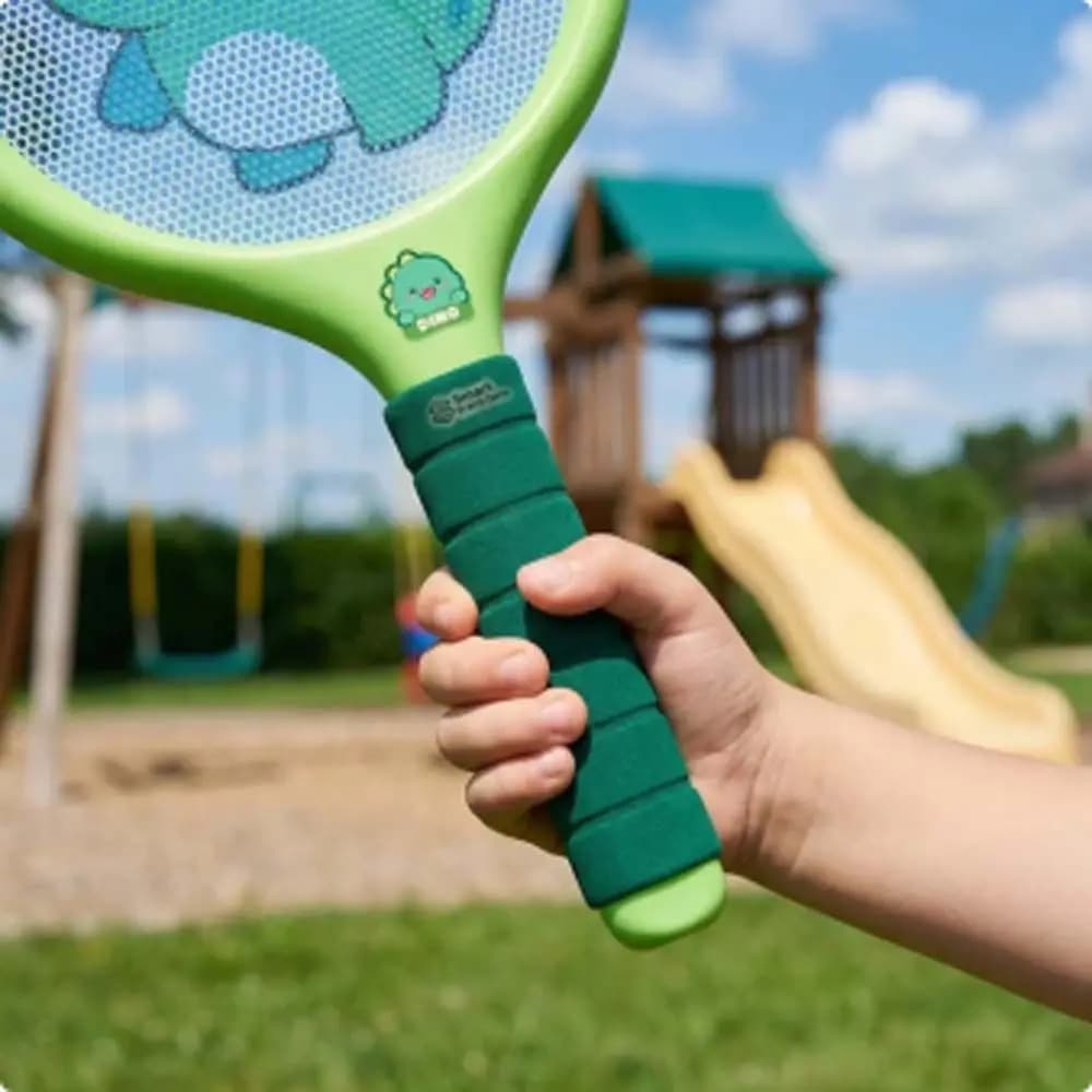 Set da Tennis e Badminton con Impugnatura Comoda, Racchette in Plastica Portatili con Palline e Volani Antiscivolo