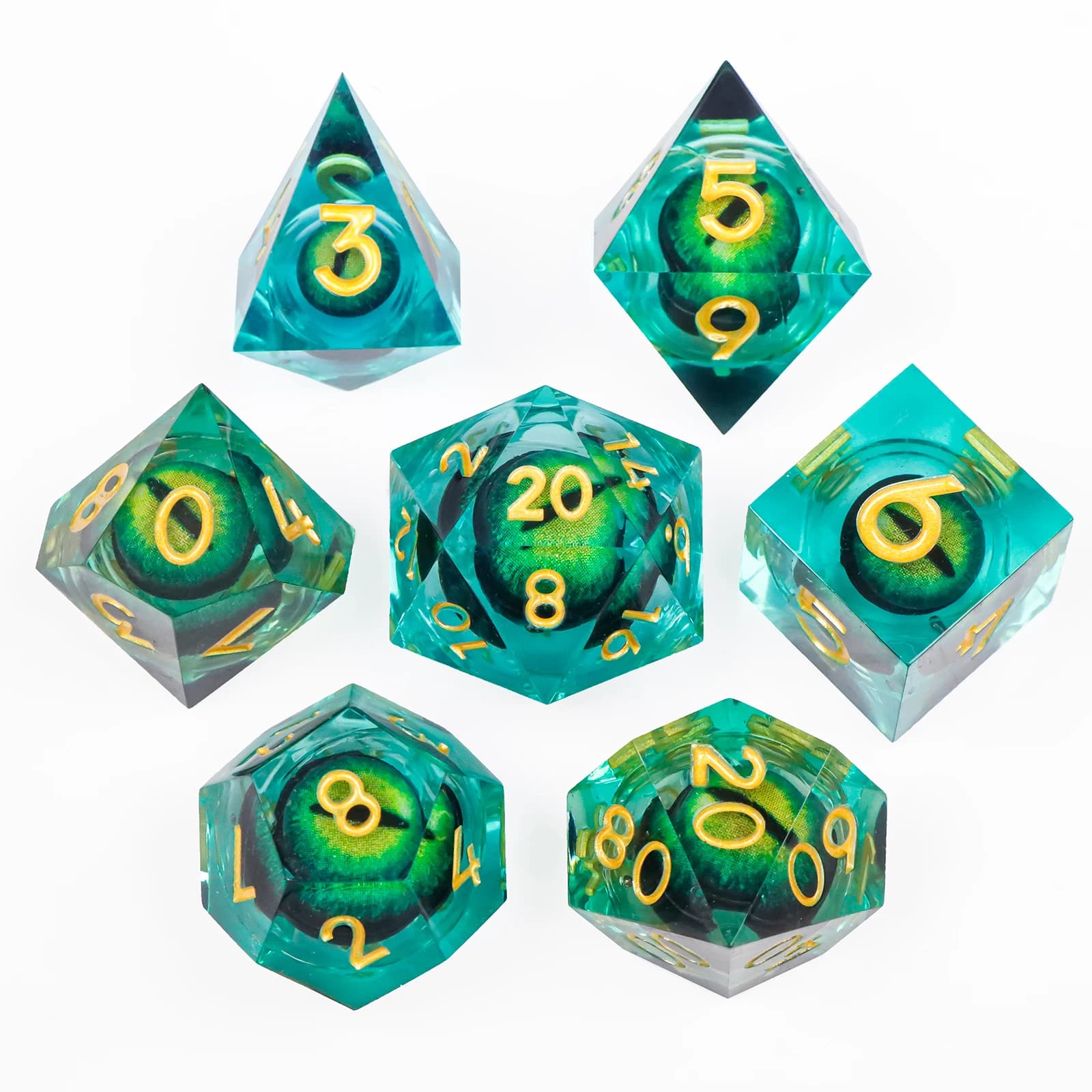 Dragon Eye Dice Set Liquid core Dice For dungeons and dragons set Digital Dice D&D Board games Dice for DND