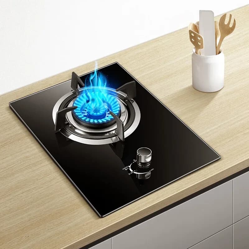 Fornello a Gas Incasso Monobruciatore per Uso Domestico, Fiamma Potente, a Gas Liquefatto, a Risparmio Energetico ed Ecologico