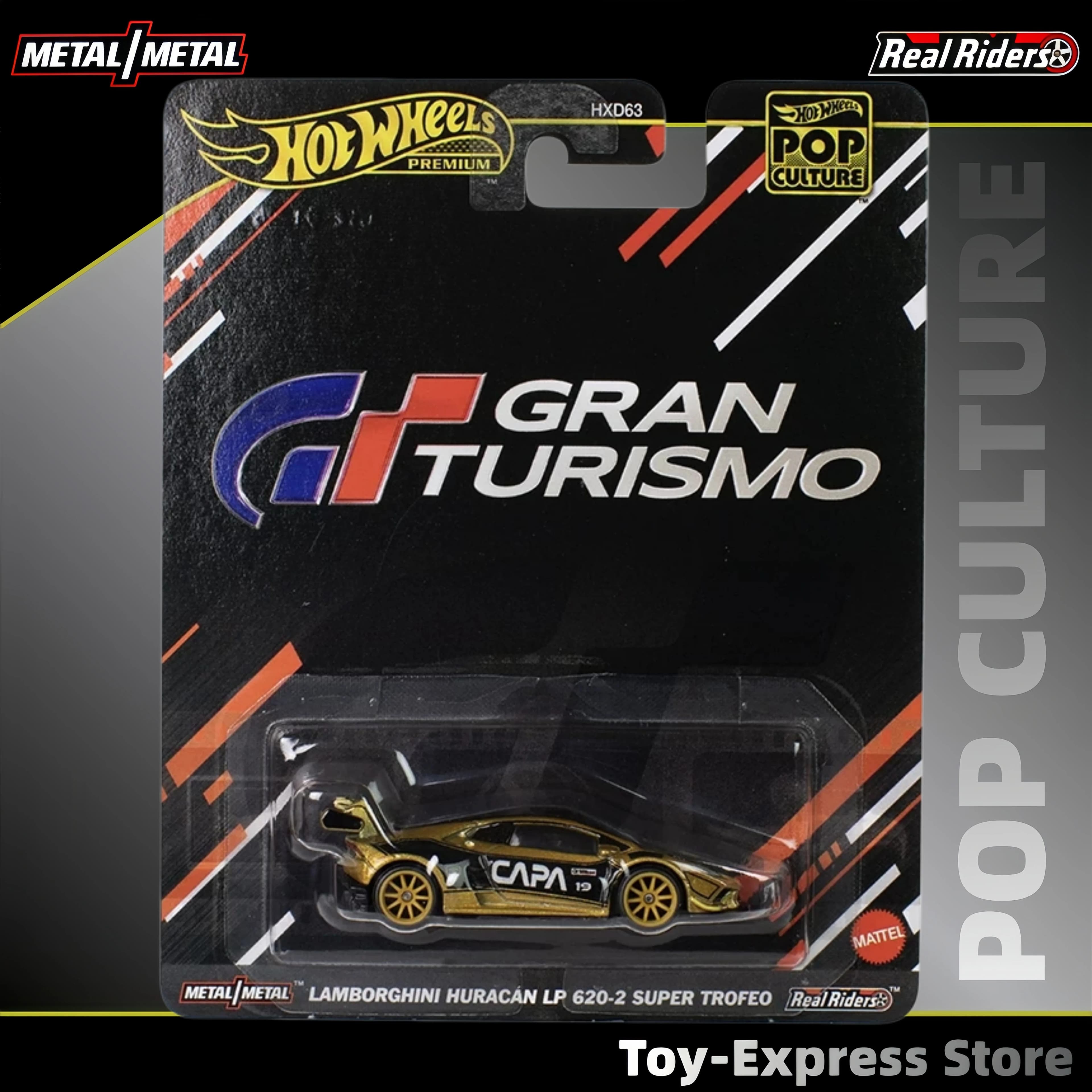 Hot Wheels Premium 2025 Pop Culture Gran Turismo Lamborghini Huracán LP 620-2 Modellino Auto 1:64 Giocattoli per Bambini Regalo Hotwheels