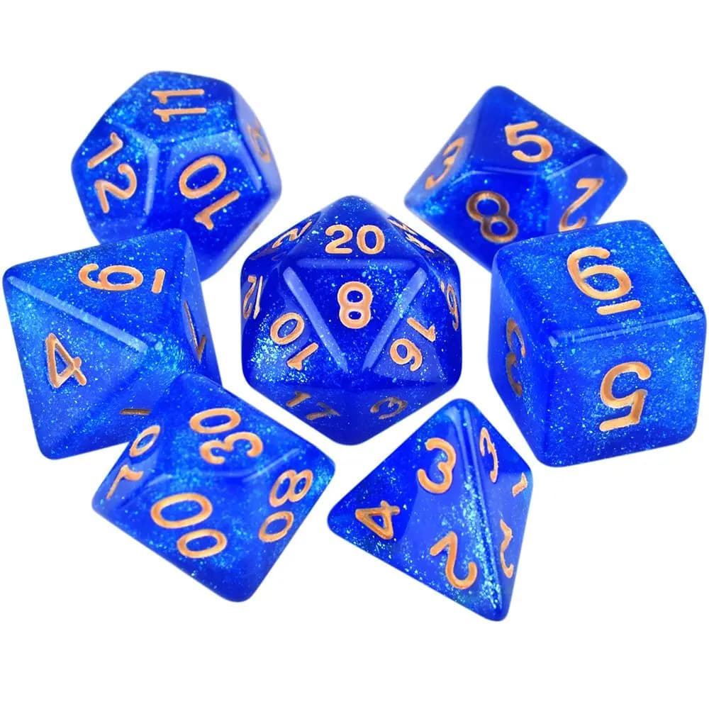Entertainment Game Family Party Board Games Playing Games Glitter Dice Galaxy Dice Star Shine Dice Set Polyhedral Dice Set
