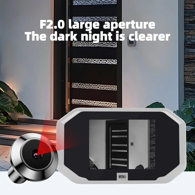 Telecamera Spioncino Danmini 1MP con Monitor, Angolo di Visione 120°, Schermo da 3,5 Pollici ° Videocitofono Grandangolare con Monitor Digitale per Spioncino