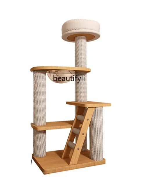 LXCat Nest Cat Tree Smusso Inverno integrato non copre l'area della piattaforma da salto Capsula spaziale Tiragraffi per nido di gatto
