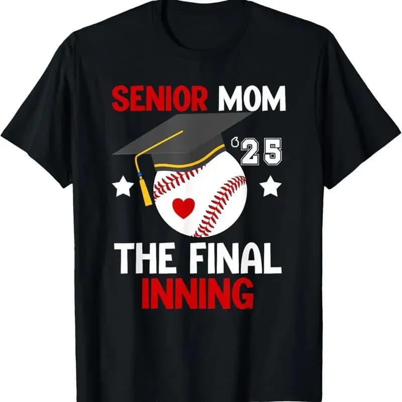 Maglietta Baseball Senior Mom 2025 The Final Inning