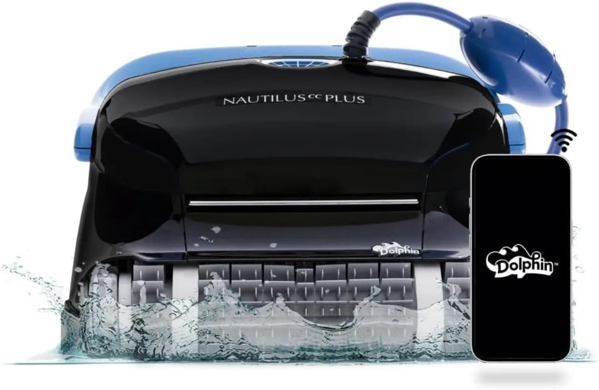 Dolphin Nautilus CC Plus Wi-Fi Robot Pulitore Automatico per Piscine, Sempre in Azione, Mai in Ricarica, con Funzione di Arrampicata sui Pareti