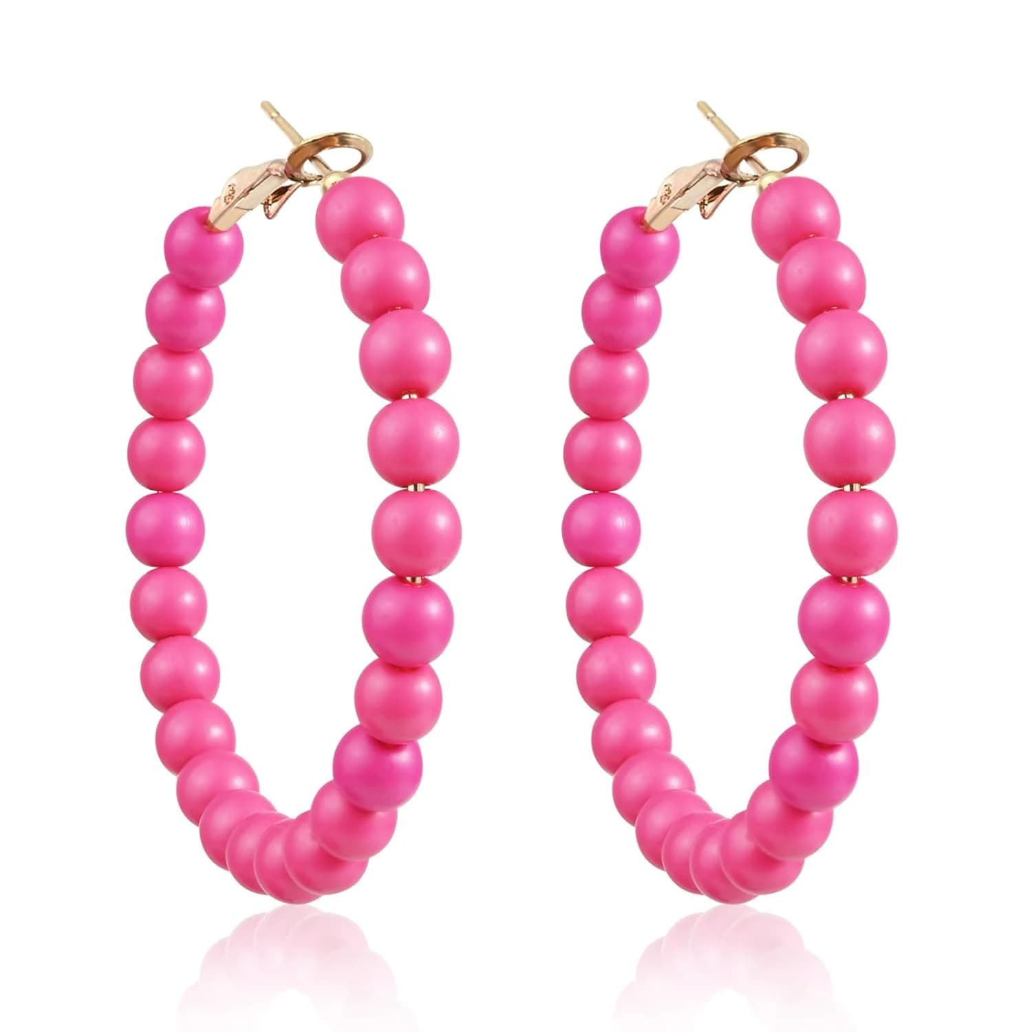 Orecchini a cerchio con perline per donna Orecchini con perline circolari Orecchini alla moda per donna alla moda