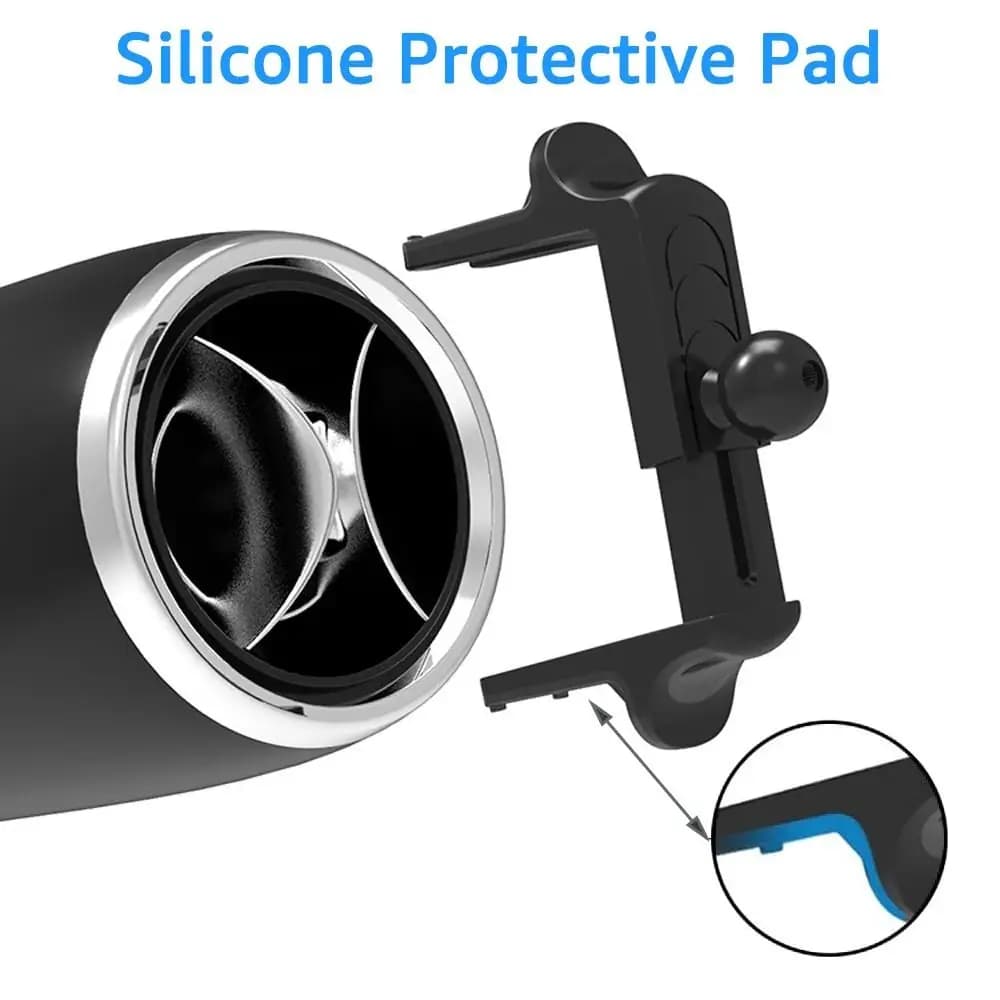 Supporto per clip per presa d'aria per telefono per auto con presa d'aria rotonda universale Supporto per staffa base con testa a sfera automatica da 17 mm Accessori Supporto per telefono per auto