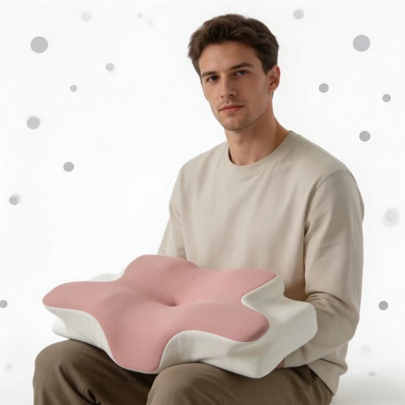 Cuscino in Memory Foam a Lenta Risposta per Casa e Ufficio, Rilassante per il Sonno Estivo, Allevia il Dolore Cervicale