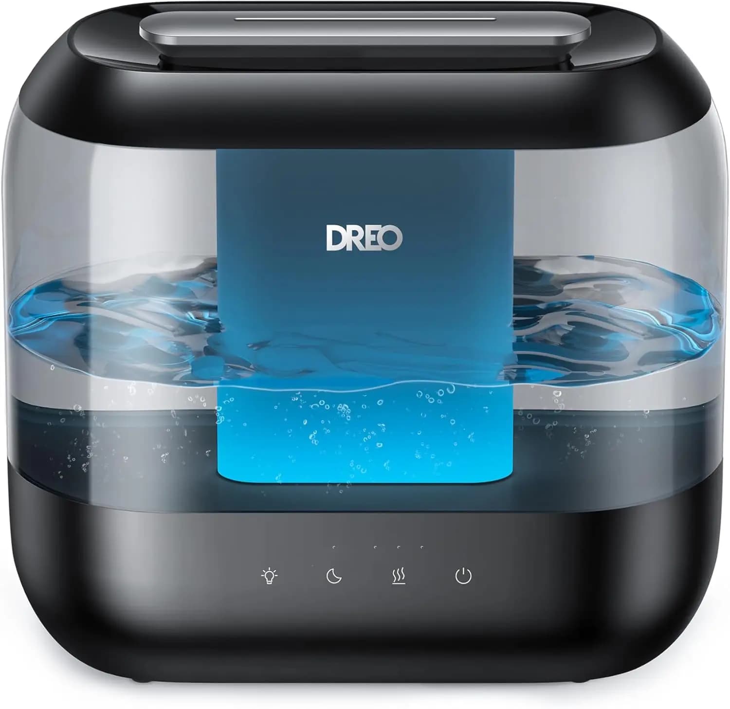 Umidificatore a Nebbia Fredda da 4L con Riempimento dall'Alto per Camere da Letto Grandi, 36 Ore di Autonomia, Silenzioso 28dB, Luce Notturna, Facile da Pulire