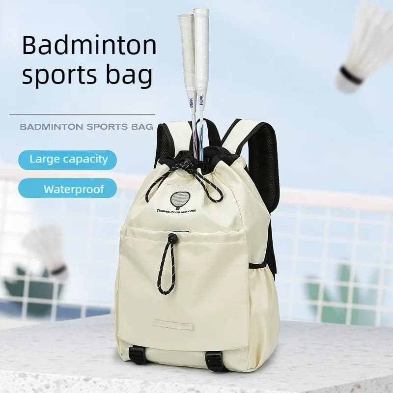 Badminton Sports Bag Large Capacity Outdoor Yoga Mat Fitness Bag Multifunctional Drawstring Bundle Travel Backpack