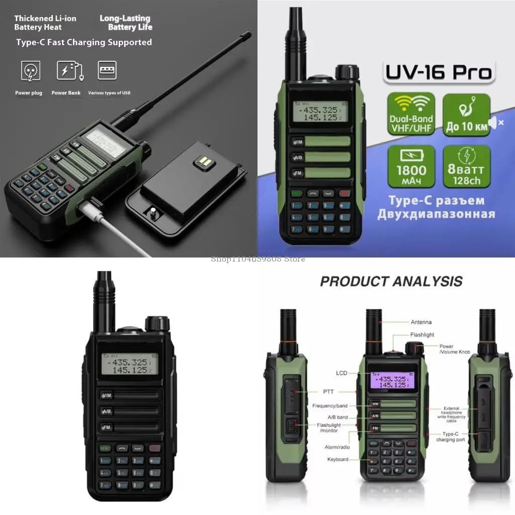 Set walkie-talkie multifunzione Radio bidirezionale portatile alte prestazioni