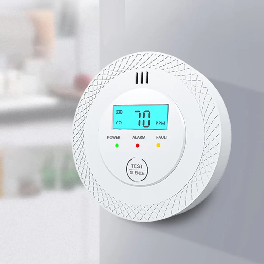 CO Alarm Sensor 85dB High Sensitive Warning Carbon Monoxide Alarm Detector with LEDs CO Detector Battery Powered for Home Depot