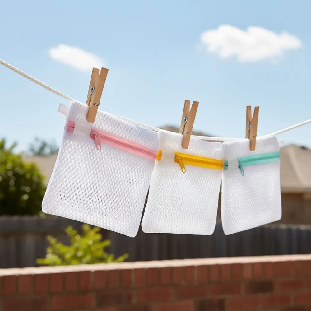 Sacchetto per Bucato in Rete Mini Facile da Riporre, Sacchetto Singolo in Poliestere con Cerniera per Perle Profumate, Ideale per Viaggi