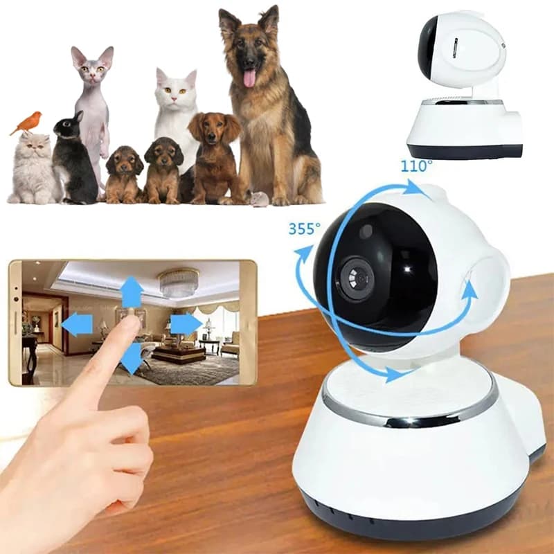 Wireless Smart Pet Camera Wifi HD cellulare Remote Home Baby Safety Monitor con telecamera di sorveglianza per visione notturna a infrarossi