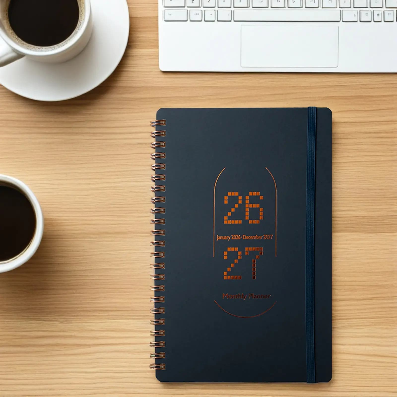 Daily Planner 2026-2027 Hardcover Schedule Notebook for Work Academic Calendar Meeting Organizer to-Do List Organizer Portable