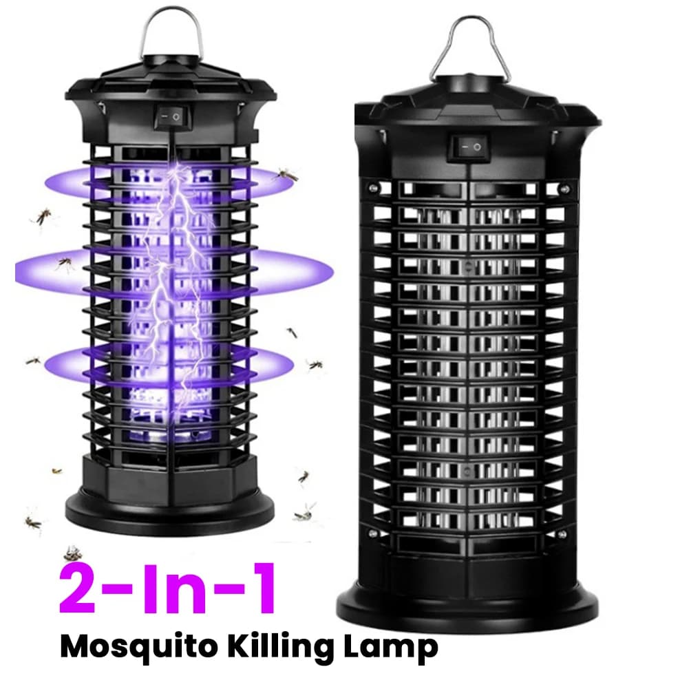 Dispositivo Anti-Insetti 2-in-1 con Luce LED, Trappola Elettrica per Zanzare Impermeabile, Lampada Scaccia-Insetti per Casa, Camera da Letto, Soggiorno