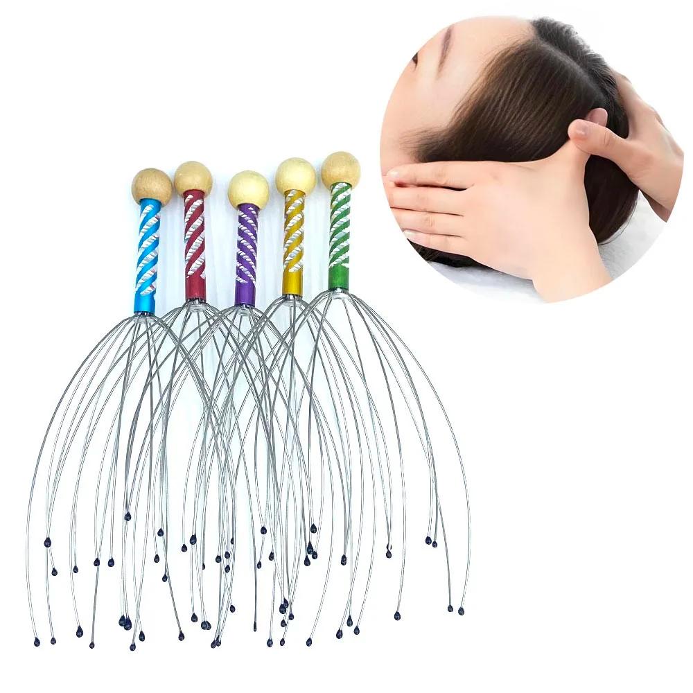 Pulp-shaped head massager, to scratch the scalp, relaxing, to relieve tension, health care tool, casual color
