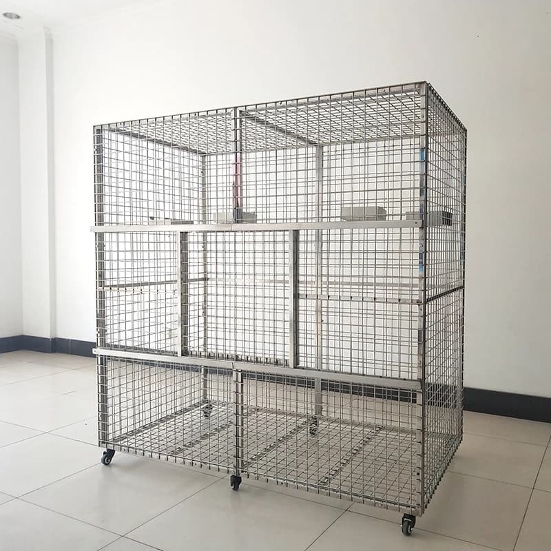 Lize Materiale Gabbia per cani in acciaio inossidabile Forte nuovo cartone Modello di uccelli in argento Trasportini per animali domestici per uccelli Piccoli animali disponibili