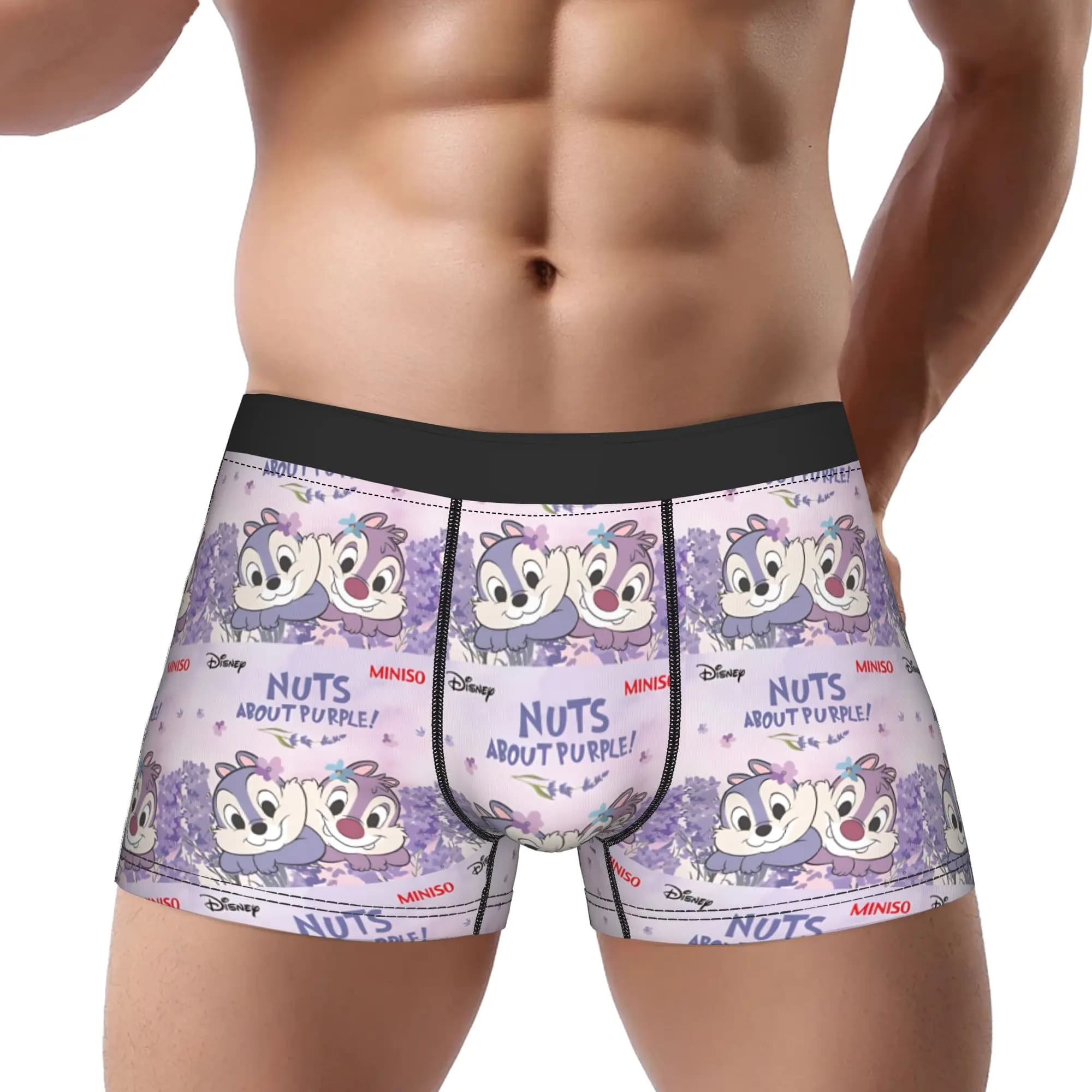 Boxer Disney Squirrel Chip n Dale, mutande traspiranti, biancheria intima da uomo, pantaloncini sexy, boxer.